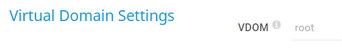 Virtual Domain Settings Virtual Domain Settings